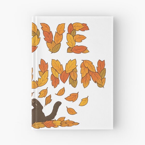 Item preview, I Love Autumn – Playful Cat & Falling Leaves designed and sold by EchoDimension.