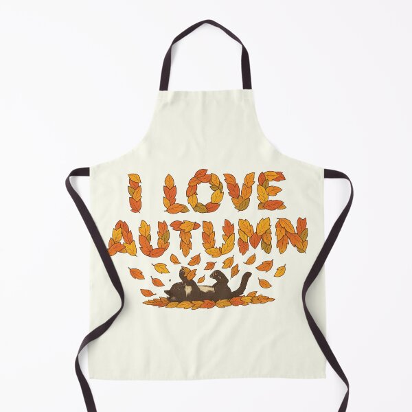 Item preview, I Love Autumn – Playful Cat & Falling Leaves designed and sold by EchoDimension.