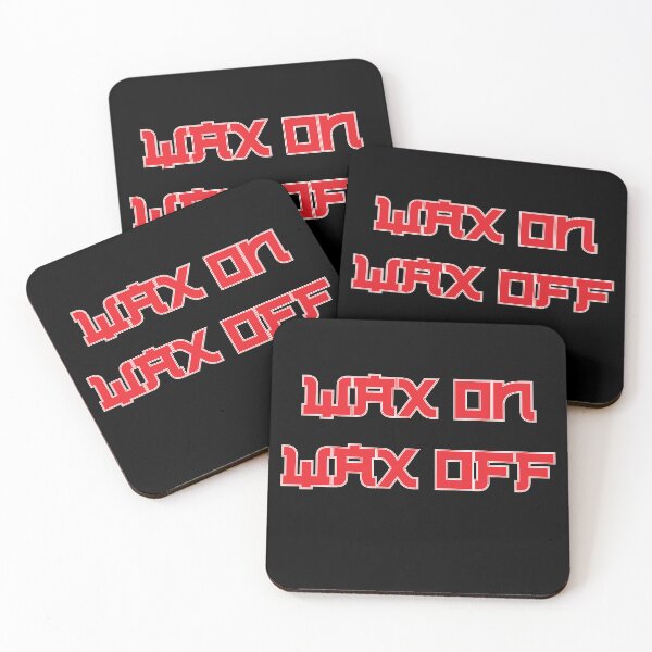 Item preview, Wax On, Wax Off – Iconic Miyagi Quote 80s Martial Arts Design designed and sold by simpledarkwavewisdom.
