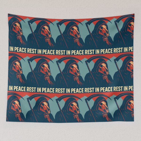 Item preview, Rest in peace (red and blue) designed and sold by Shikrolao.