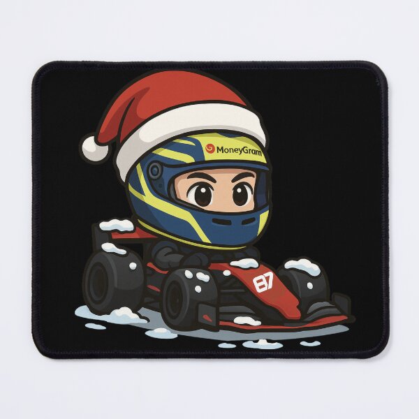 Item preview, Ollie Bearman OB87 Christmas Theme Formula 1 racing 2025 Sticker and Magnet for F1 fans designed and sold by Pink Polar F1.