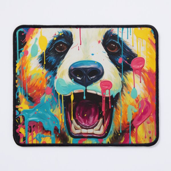 Item preview, Vivid Panda Drip Art – Colorful Panda Portrait Print | Panda Reverie designed and sold by callicoartshop.