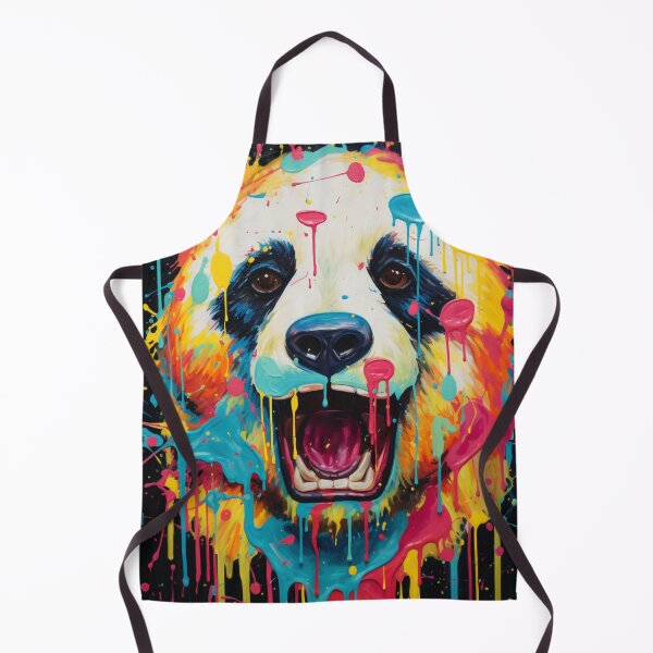 Item preview, Vivid Panda Drip Art – Colorful Panda Portrait Print | Panda Reverie designed and sold by callicoartshop.
