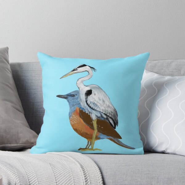Item preview, A heron and a blue rock thrush designed and sold by greenPQBstudio.