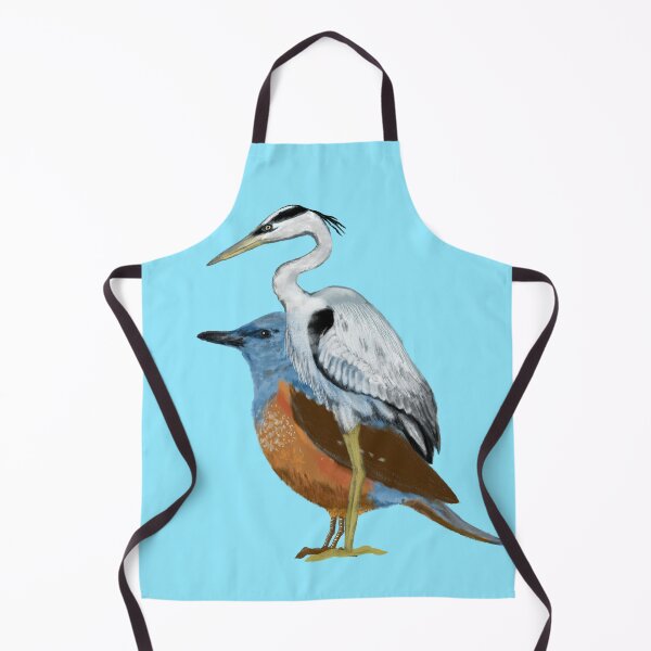 Item preview, A heron and a blue rock thrush designed and sold by greenPQBstudio.