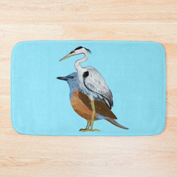 Item preview, A heron and a blue rock thrush designed and sold by greenPQBstudio.