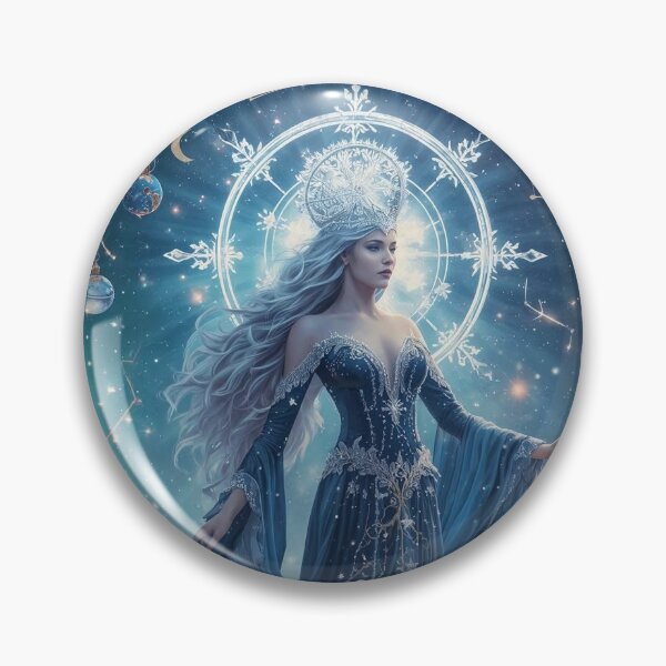 Item preview, Celestial Holiday Goddess – Enchanting Winter Fantasy Poster of Stars and Magic designed and sold by MissSaylor.