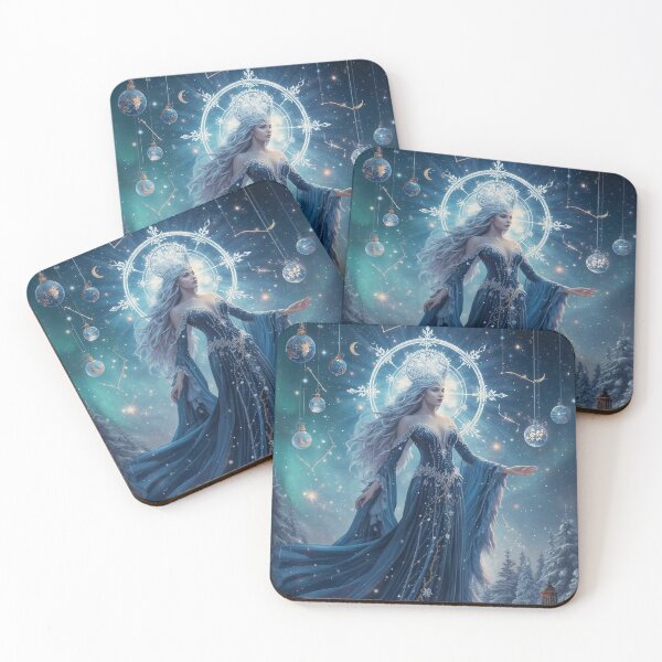 Item preview, Celestial Holiday Goddess – Enchanting Winter Fantasy Poster of Stars and Magic designed and sold by MissSaylor.