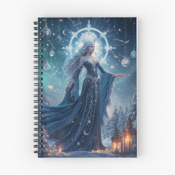 Item preview, Celestial Holiday Goddess – Enchanting Winter Fantasy Poster of Stars and Magic designed and sold by MissSaylor.