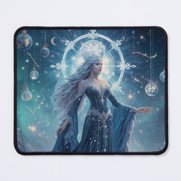 Item preview, Celestial Holiday Goddess – Enchanting Winter Fantasy Poster of Stars and Magic designed and sold by MissSaylor.