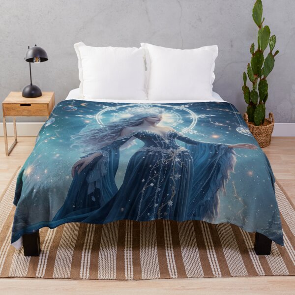 Item preview, Celestial Holiday Goddess – Enchanting Winter Fantasy Poster of Stars and Magic designed and sold by MissSaylor.