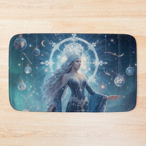 Item preview, Celestial Holiday Goddess – Enchanting Winter Fantasy Poster of Stars and Magic designed and sold by MissSaylor.