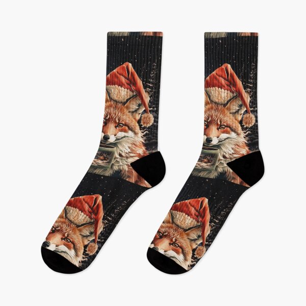 Item preview, Cozy Fox Drinking Hot Beverage in Winter | Vintage Aesthetic designed and sold by UnhingedBird.