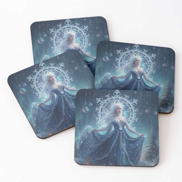 Item preview, Winter Solstice Goddess – Dark Celestial Holiday Fantasy Poster designed and sold by MissSaylor.