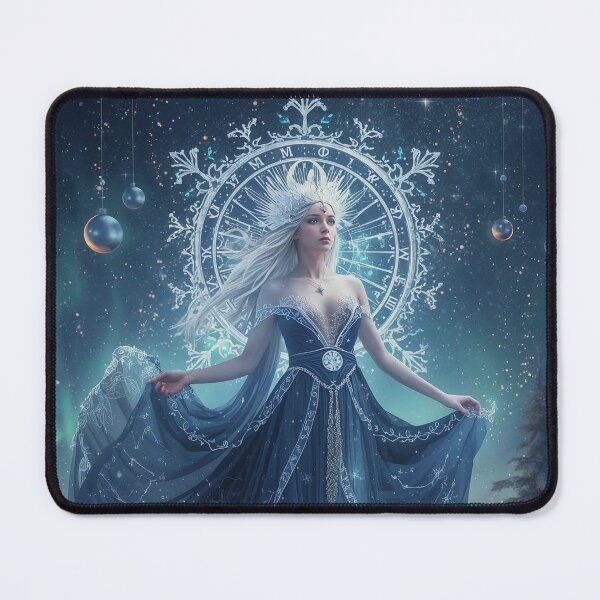 Item preview, Winter Solstice Goddess – Dark Celestial Holiday Fantasy Poster designed and sold by MissSaylor.