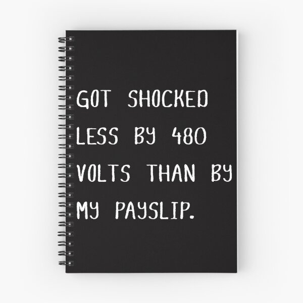 Item preview, Got shocked less by 480 volts than by my payslip | Electrician Payslip Shock | Funny Hardhat Electrician 480 Volt Humor | Tradesman Gift designed and sold by CrunchyGoats.
