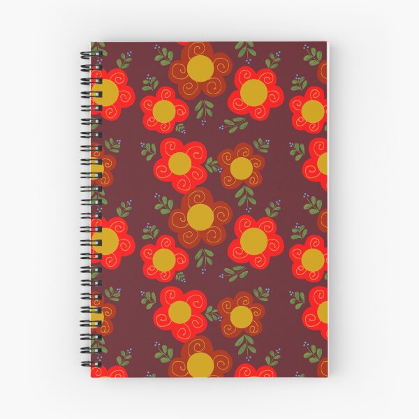 Item preview, Folk Art Floral on Burgundy  designed and sold by JaygiesDesign.