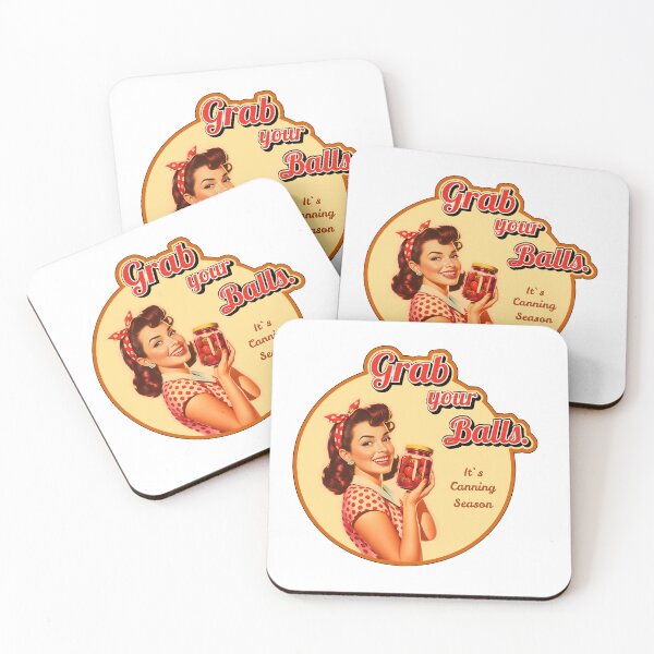 Item preview, Grab Your Balls It’s Canning Season, Pin-Up Girl Retro Canning T-Shirt designed and sold by piboom.