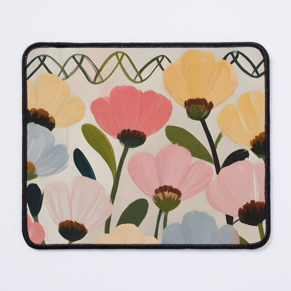Item preview, Pastel scandinavian summer folk art flowers designed and sold by patterncrow.
