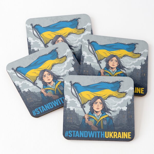 Item preview, Unbreakable Ukraine: Woman with Flag designed and sold by Kitty Kat.