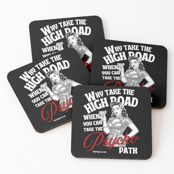 Item preview, Why Take the High Road When You Can Take the Psycho PATH | Asian Retro Pinup designed and sold by QuirkyGuacamole.