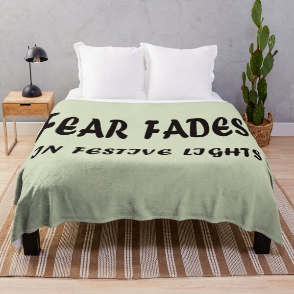 Item preview, Fear Fades in Festive Lights – Holiday Motivation Quote Design designed and sold by ArtNestVerse.