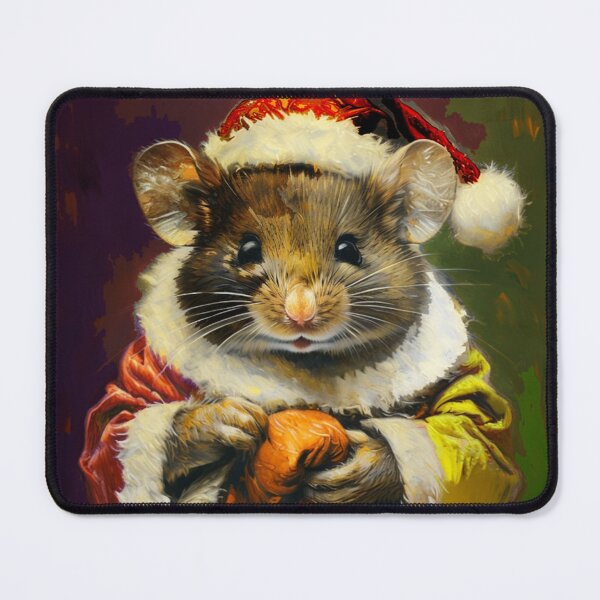 Item preview, Colorful Mouse Santa Portrait | Color Art designed and sold by UnhingedBird.