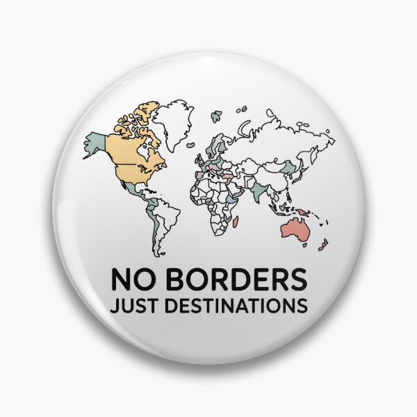 Item preview, No Borders Just Destinations Global Nomad – Minimal World Map designed and sold by 404wearpl.