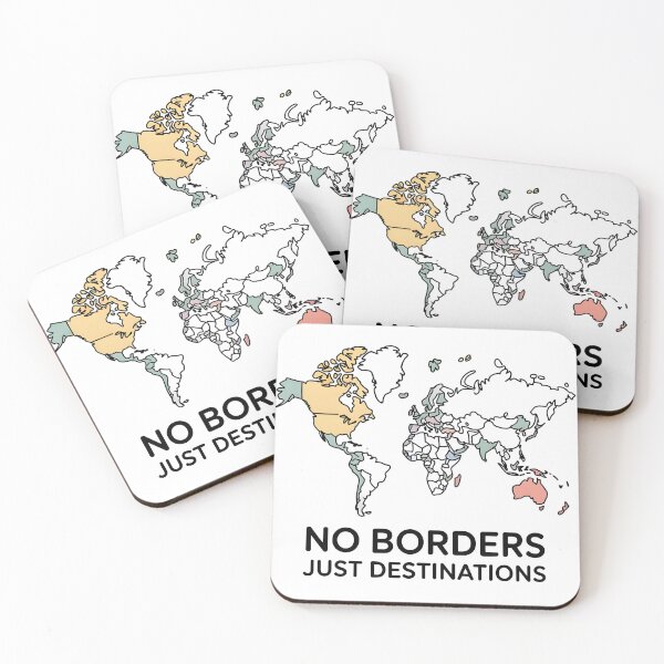 Item preview, No Borders Just Destinations Global Nomad – Minimal World Map designed and sold by 404wearpl.