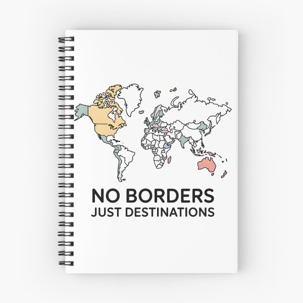 Item preview, No Borders Just Destinations Global Nomad – Minimal World Map designed and sold by 404wearpl.