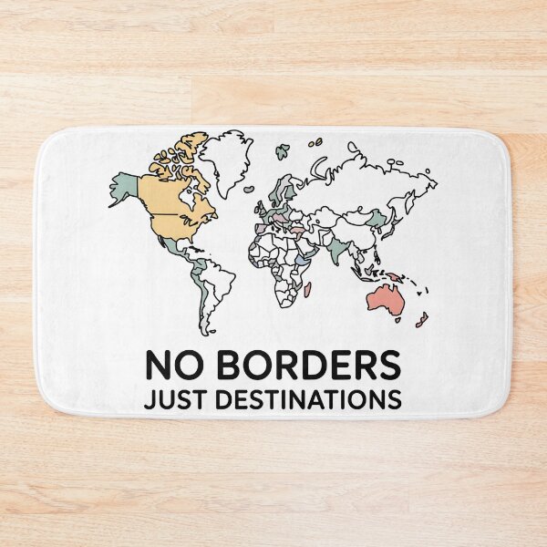 Item preview, No Borders Just Destinations Global Nomad – Minimal World Map designed and sold by 404wearpl.