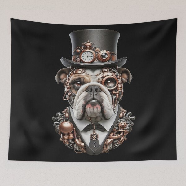 Item preview, English Bulldog Steampunk T-SHirt designed and sold by candiscamera.