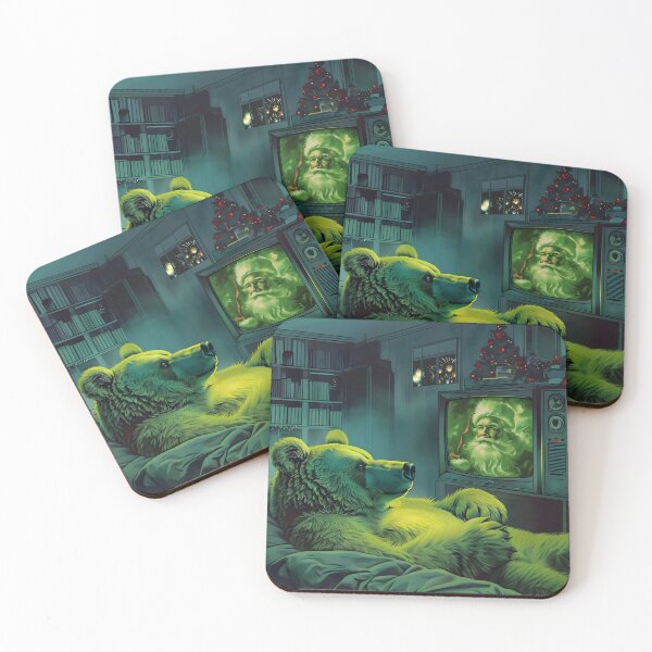 Item preview, Cozy Bear Zombieing Out in Front of the Television | Retro Art designed and sold by UnhingedBird.