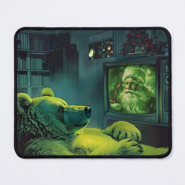 Item preview, Cozy Bear Zombieing Out in Front of the Television | Retro Art designed and sold by UnhingedBird.