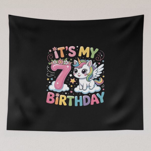 Item preview, 7 Birthday Unicorn designed and sold by jkrphoto.