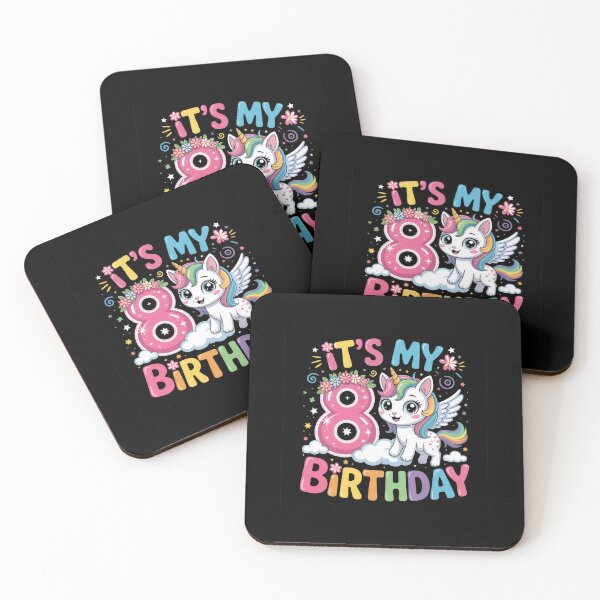 Item preview, 8 Birthday Unicorn designed and sold by jkrphoto.