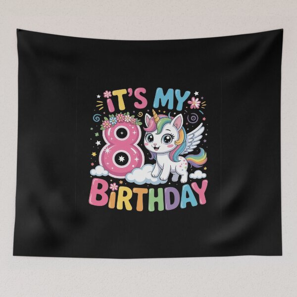 Item preview, 8 Birthday Unicorn designed and sold by jkrphoto.