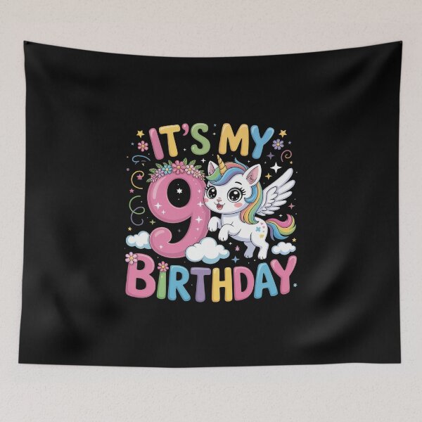 Item preview, 9 Birthday Unicorn designed and sold by jkrphoto.