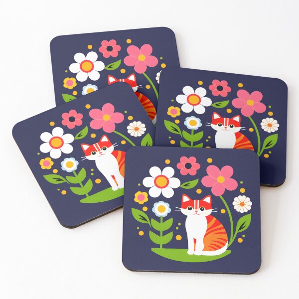 Item preview, Cat in the Flowers Portrait | Cat Art | Cat Portrait | Cat Drawing designed and sold by UnhingedBird.