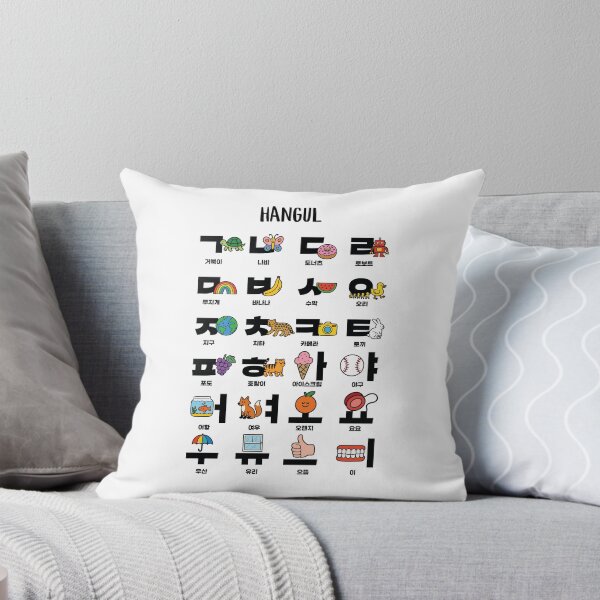 Item preview, Cute Korean Alphabet Poster | Hangul Vowels & Consonants with Adorable Words designed and sold by JOOKDesign.