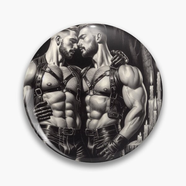 Item preview,  Gay Leather Pride "The Stroke of Midnight" Leder Berlin Pride Graphic Design designed and sold by ItsAKinkThing.
