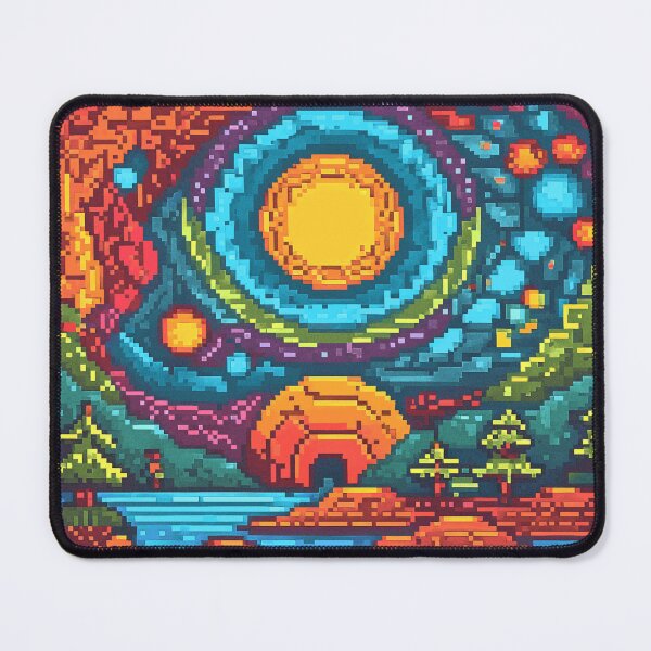 Item preview, Dawn over the Forest Lake Pixel Art Landscape | Pixel Art Lover designed and sold by UnhingedBird.