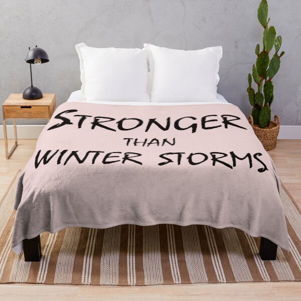 Item preview, Stronger Than Winter Storms – Seasonal Strength Quote Design designed and sold by ArtNestVerse.
