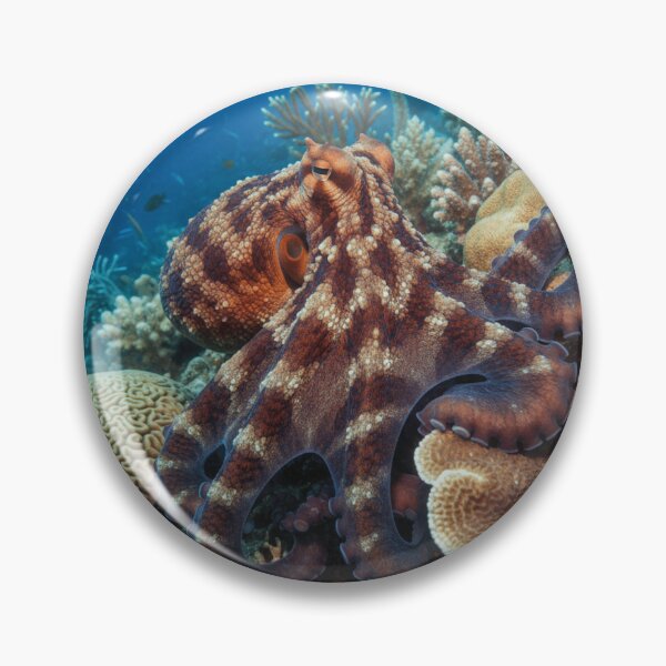 Item preview, King of Camouflage | Big Blue Octopus Art  designed and sold by FusionOfTrends.