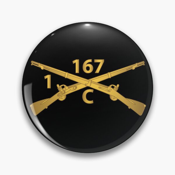 Artikelvorschau, Armee - Kompanie C, 1. Bataillon, 167. Infanterieregiment - Inf-Zweig wo Txt X 300 entworfen und verkauft von Military Insignia Products.