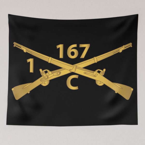 Artikelvorschau, Armee - Kompanie C, 1. Bataillon, 167. Infanterieregiment - Inf-Zweig wo Txt X 300 entworfen und verkauft von Military Insignia Products.