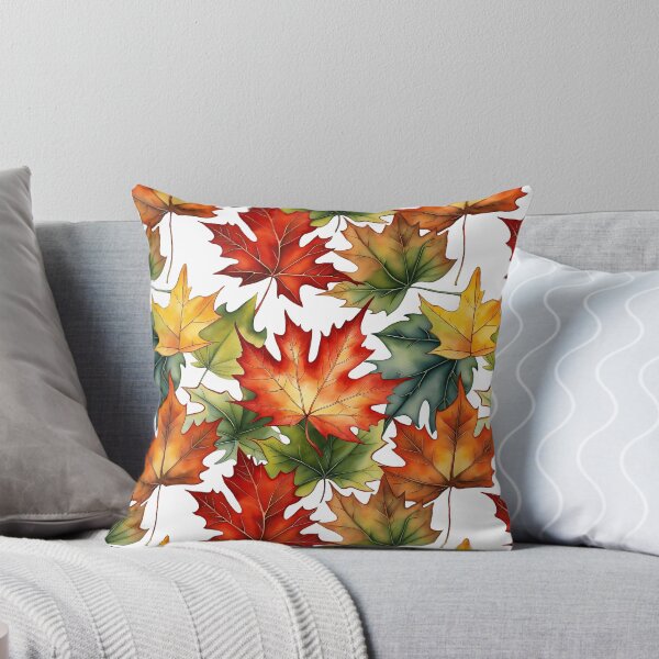 Item preview, Autumn Leaf Pattern | White Background | Warm Colors designed and sold by UnhingedBird.