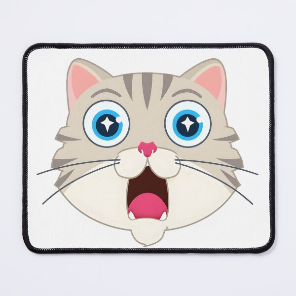 Item preview, Amazed Cartoon Cat Face designed and sold by BeLdiAuRa.