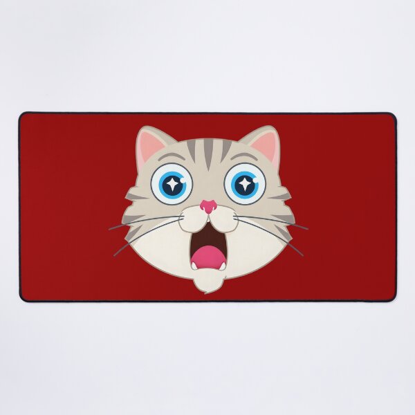 Item preview, Amazed Cartoon Cat Face designed and sold by BeLdiAuRa.