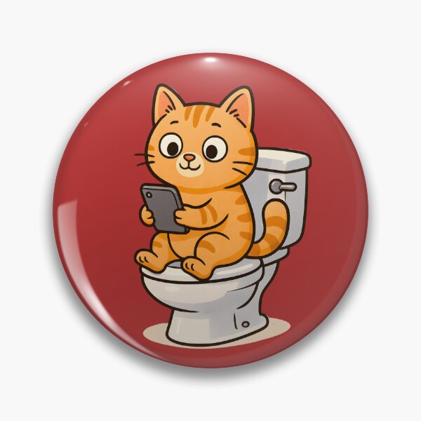 Item preview, A CUTE CAT SITTING IN THE BATHROOM designed and sold by infinitearte.